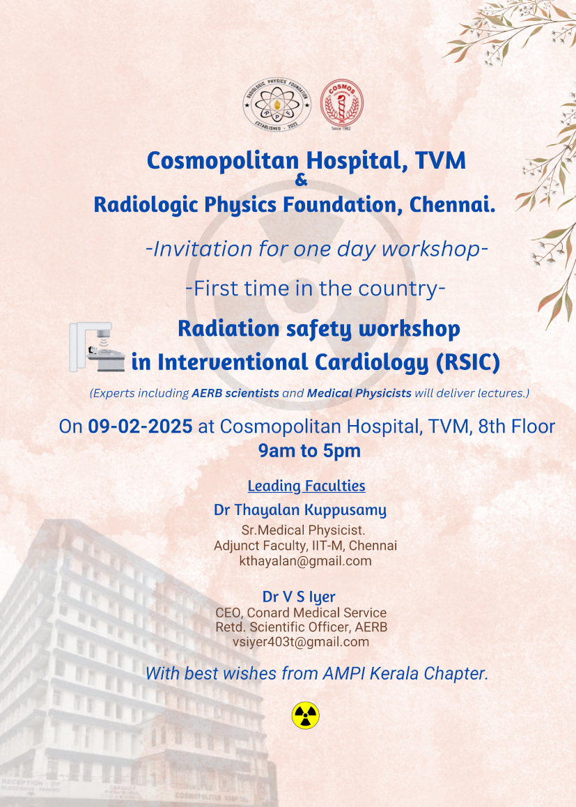 Radiation safety workshop in Interventional Cardiology (RSIC) on Feb 9, 2025